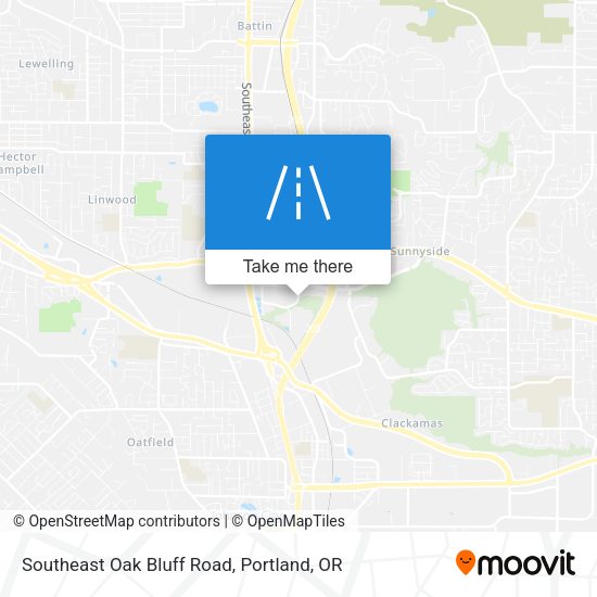 Southeast Oak Bluff Road map