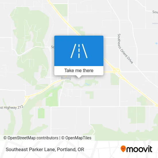 Southeast Parker Lane map
