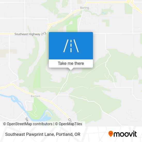 Mapa de Southeast Pawprint Lane