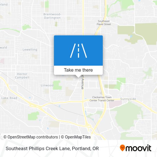 Southeast Phillips Creek Lane map