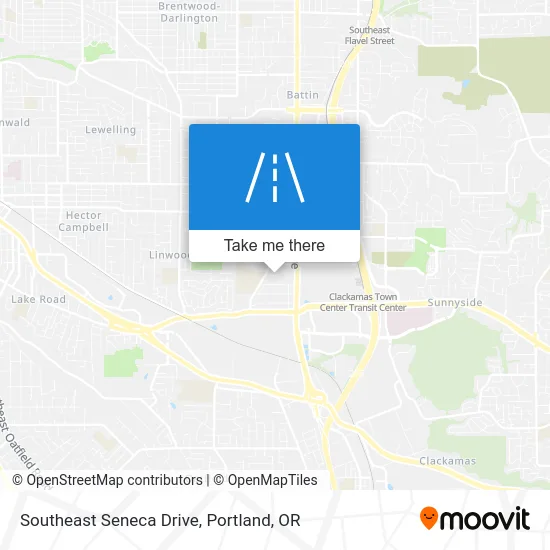 Southeast Seneca Drive map