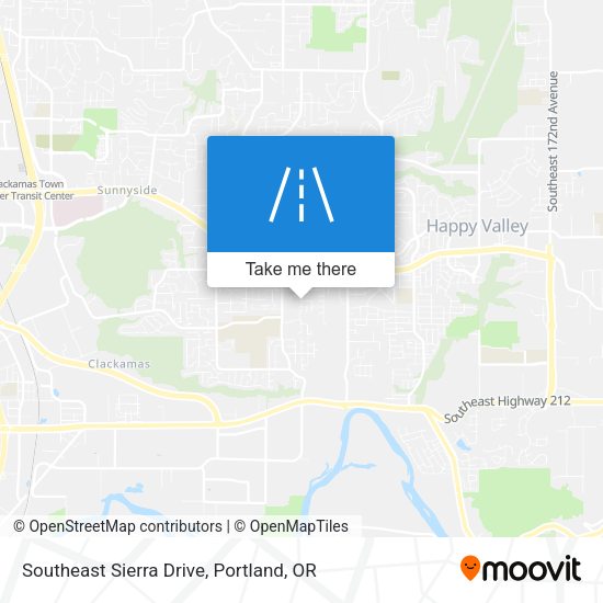 Southeast Sierra Drive map