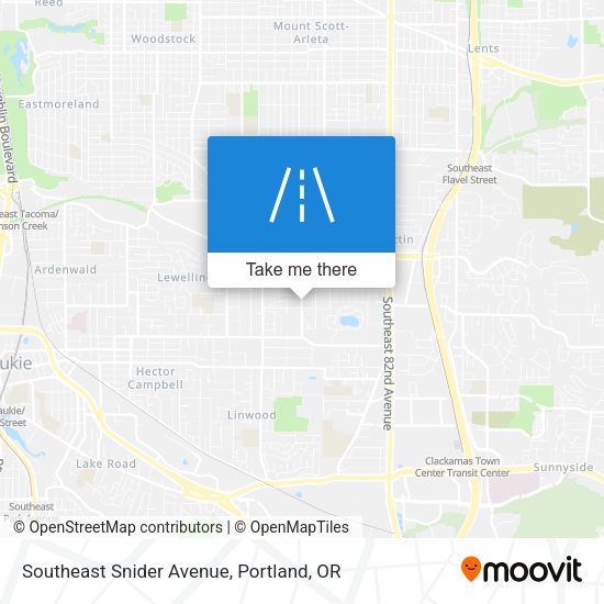 Southeast Snider Avenue map