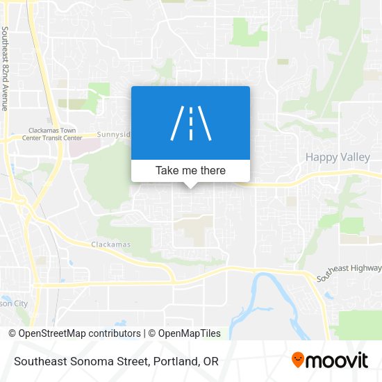 Southeast Sonoma Street map