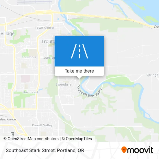 Southeast Stark Street map