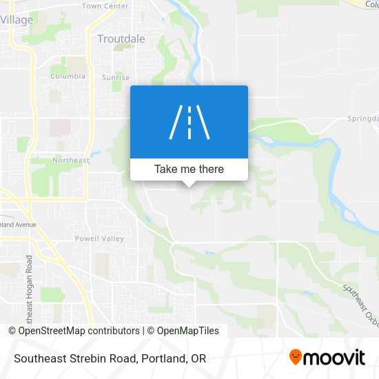 Southeast Strebin Road map