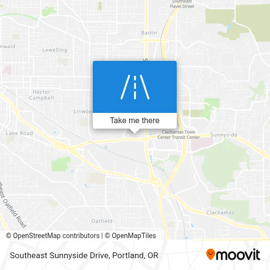 Southeast Sunnyside Drive map