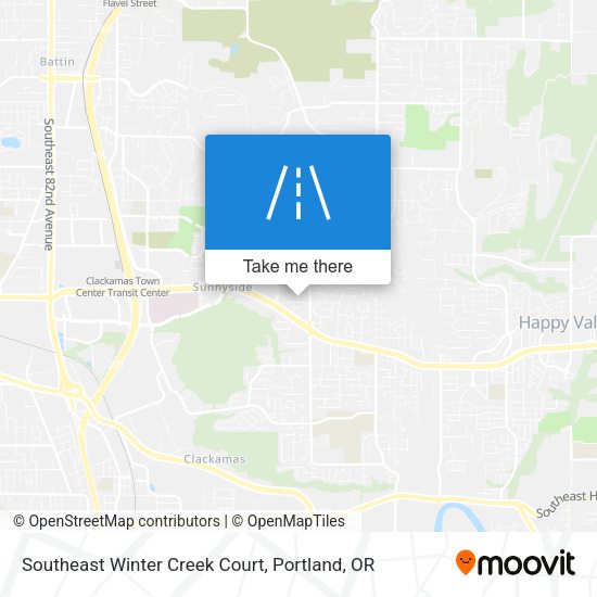 Mapa de Southeast Winter Creek Court