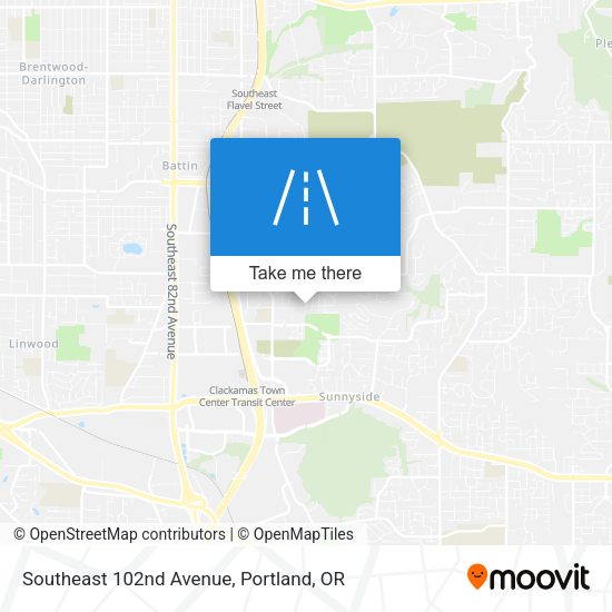 Southeast 102nd Avenue map
