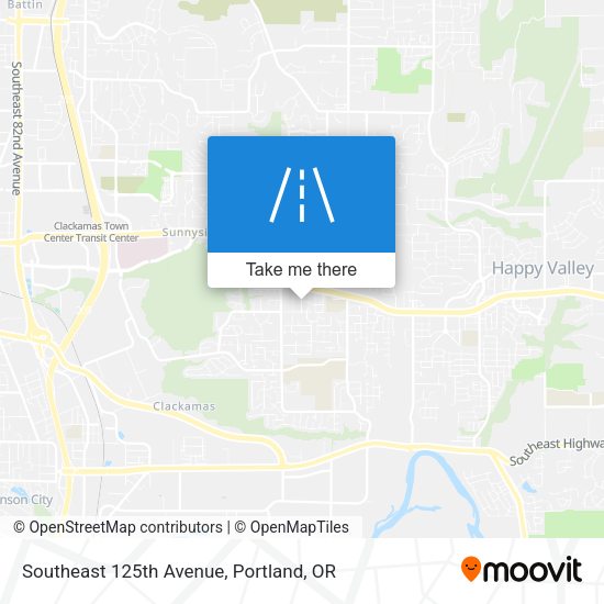 Southeast 125th Avenue map