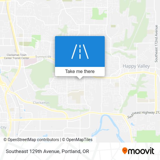 Southeast 129th Avenue map
