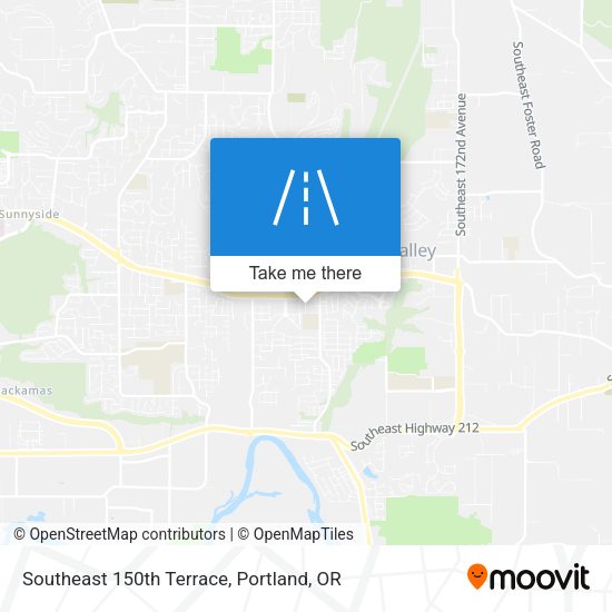 Southeast 150th Terrace map