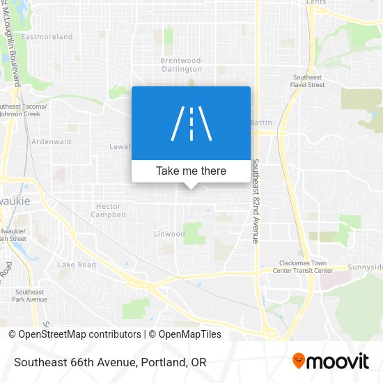 Southeast 66th Avenue map