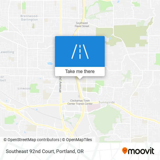 Southeast 92nd Court map