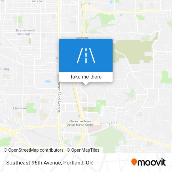 Mapa de Southeast 96th Avenue