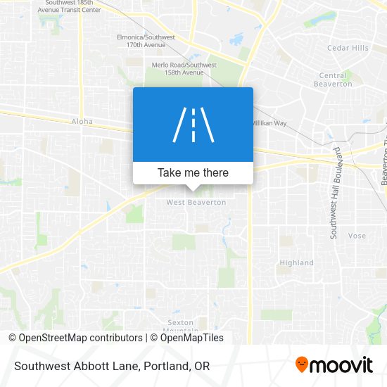 Mapa de Southwest Abbott Lane