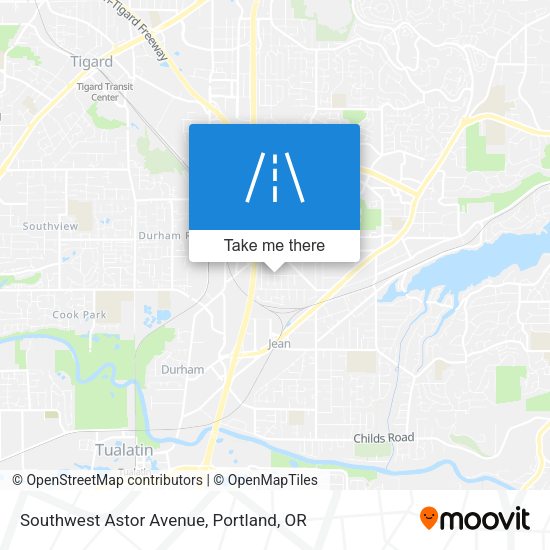 Southwest Astor Avenue map