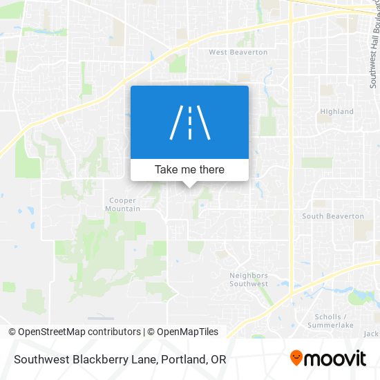 Southwest Blackberry Lane map