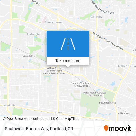 Mapa de Southwest Boston Way