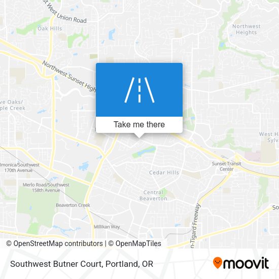 Southwest Butner Court map