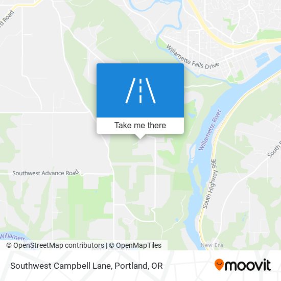 Southwest Campbell Lane map