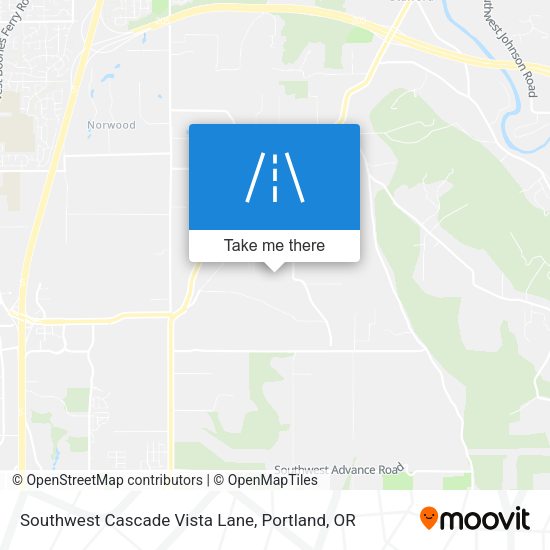Mapa de Southwest Cascade Vista Lane
