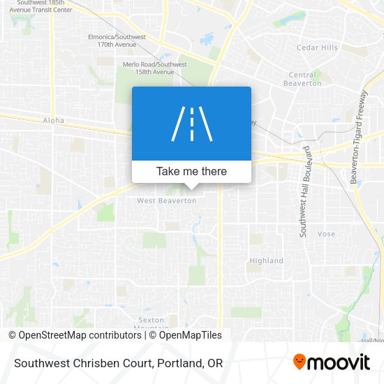 Mapa de Southwest Chrisben Court