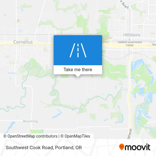 Southwest Cook Road map