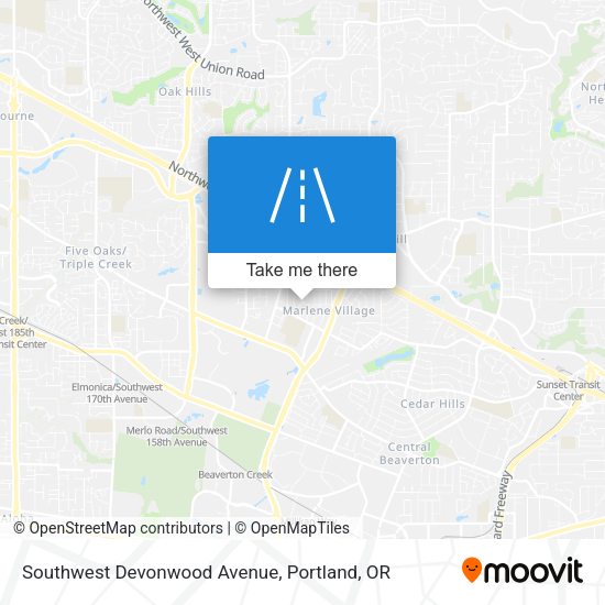 Mapa de Southwest Devonwood Avenue