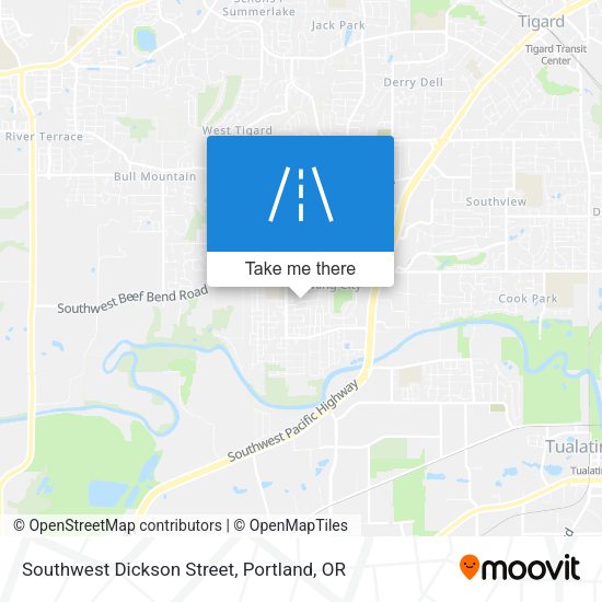 Southwest Dickson Street map