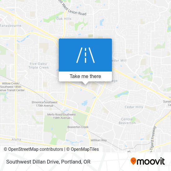 Southwest Dillan Drive map
