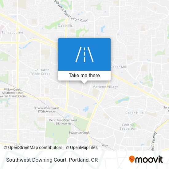 Southwest Downing Court map
