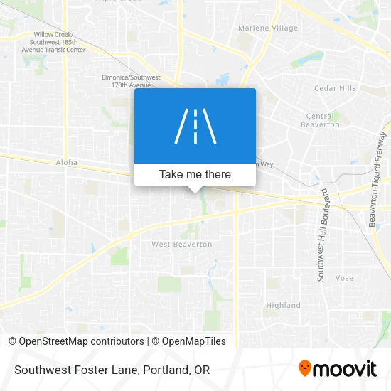Southwest Foster Lane map