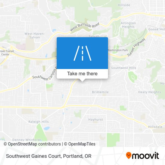 Southwest Gaines Court map