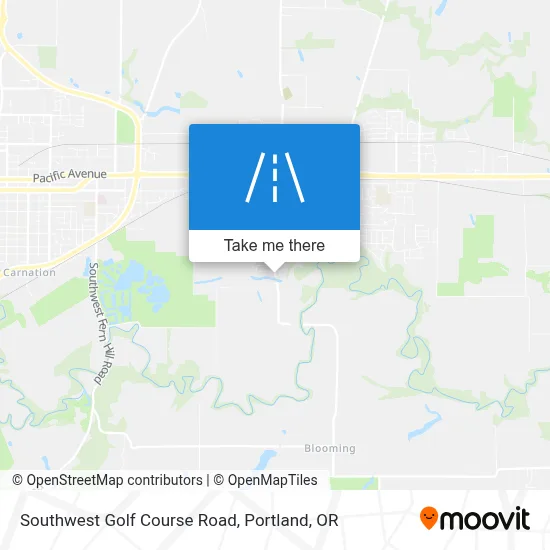 Southwest Golf Course Road map