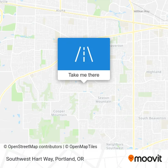 Southwest Hart Way map