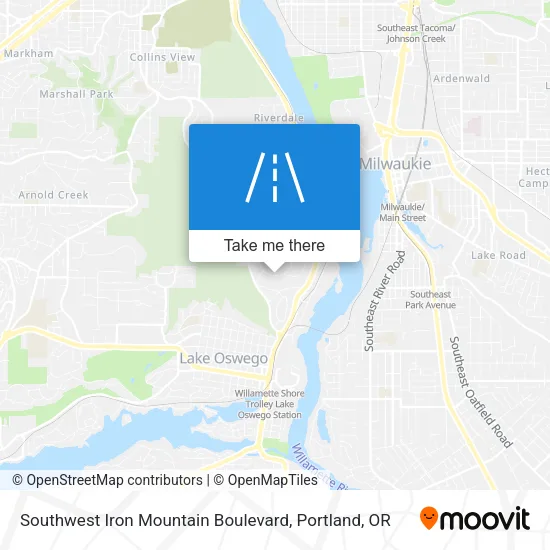 Southwest Iron Mountain Boulevard map
