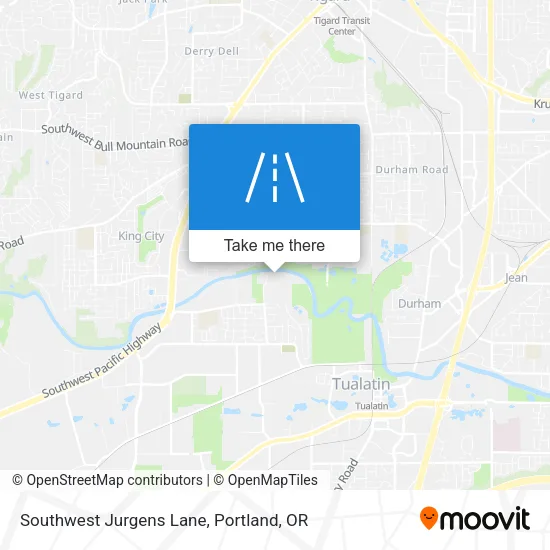 Southwest Jurgens Lane map