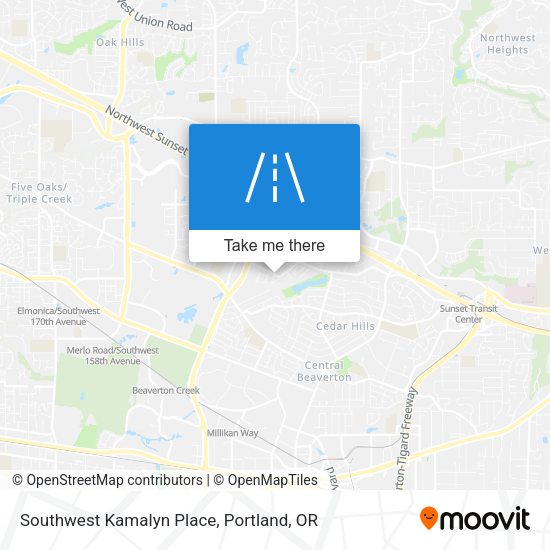 Southwest Kamalyn Place map