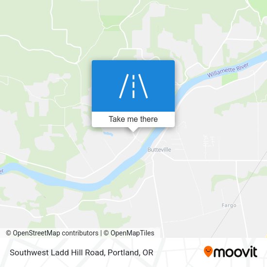 Southwest Ladd Hill Road map