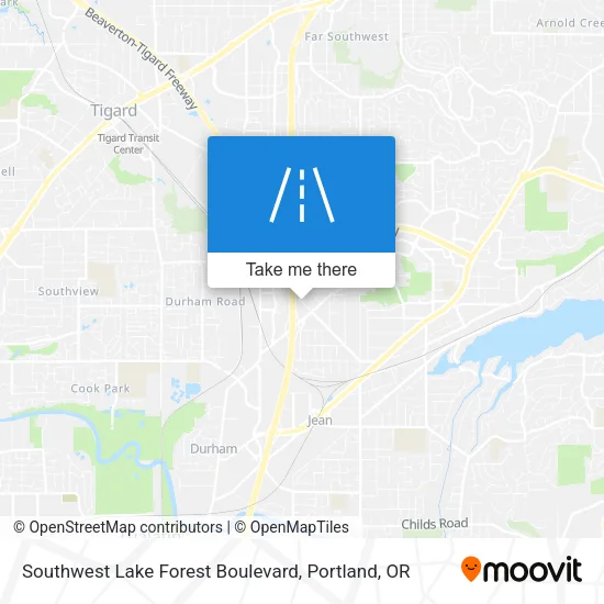 Southwest Lake Forest Boulevard map