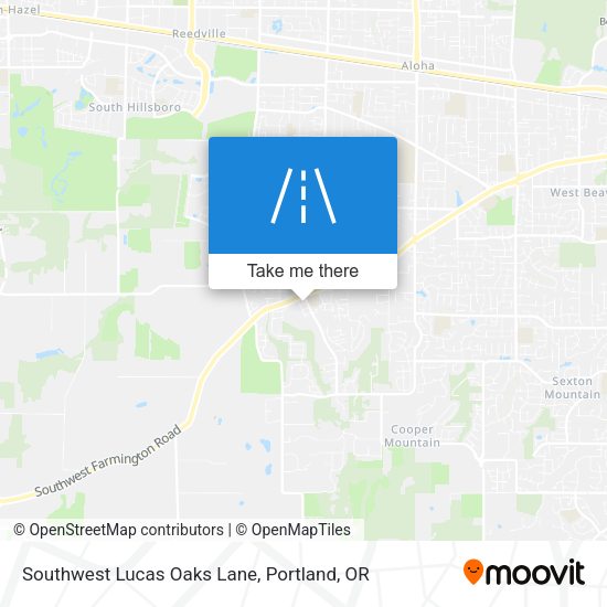 Southwest Lucas Oaks Lane map