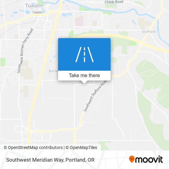Southwest Meridian Way map