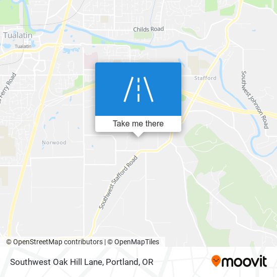 Mapa de Southwest Oak Hill Lane