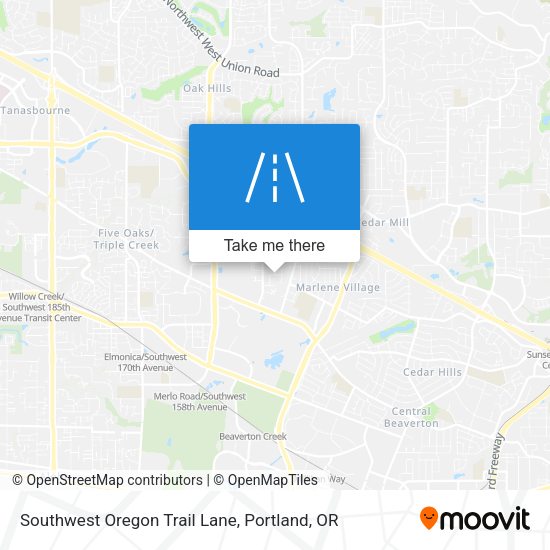 Mapa de Southwest Oregon Trail Lane