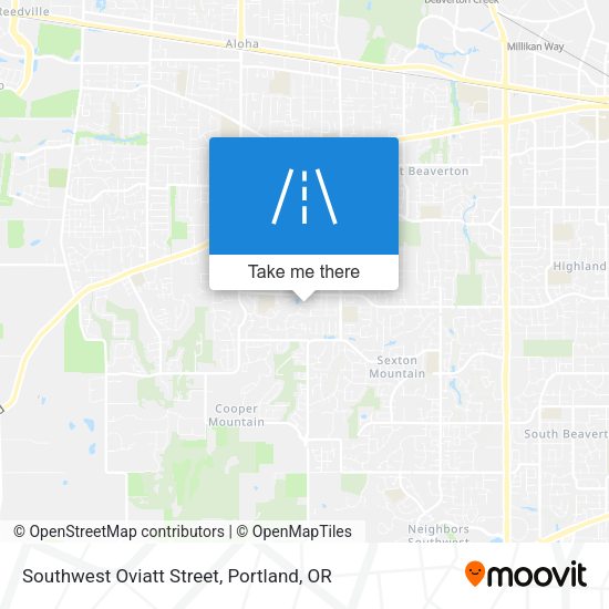 Southwest Oviatt Street map