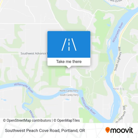 Southwest Peach Cove Road map