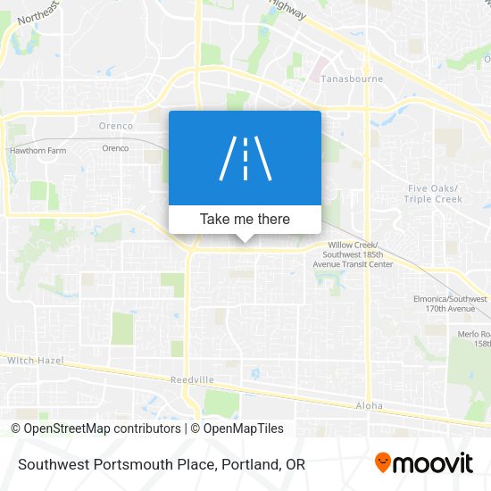 Southwest Portsmouth Place map