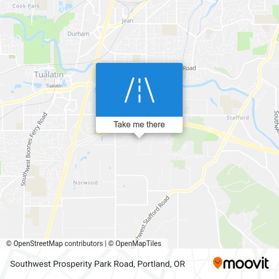 Southwest Prosperity Park Road map