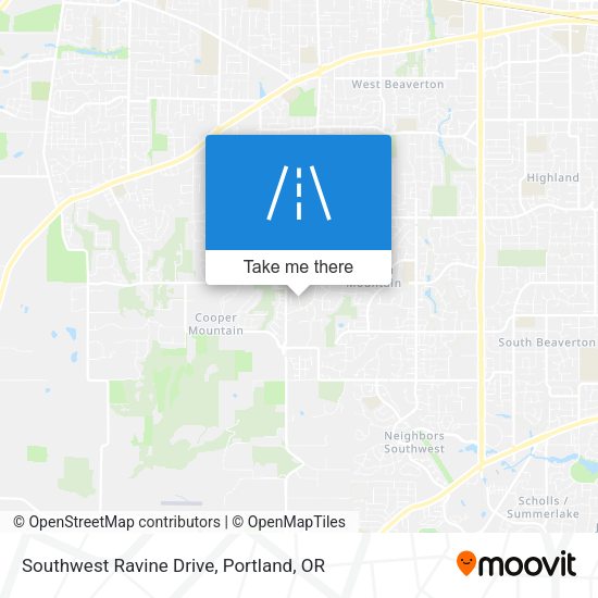 Southwest Ravine Drive map